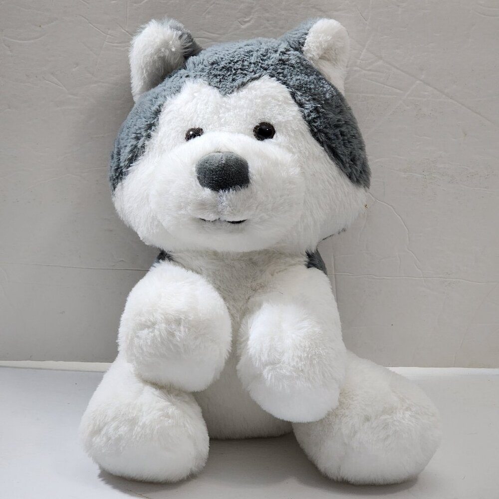 Spark Create Imagine Husky‎ Dog Gray White Plush Toy 12 Inch Stuffed Animal